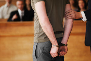 Man In Handcuffes in Court